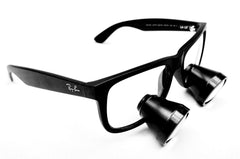 2.5 Expanded Field TTL Loupe on Ray-Ban Wayfarer