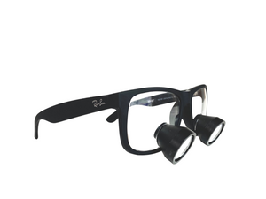 TTL Loupes on Ray-Ban Justin Frames