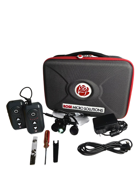 Rose Safety Frame Flip Up Loupe with PowerPack Light Kit