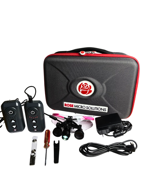 Rose Safety Frame Flip Up Loupe with PowerPack Light Kit