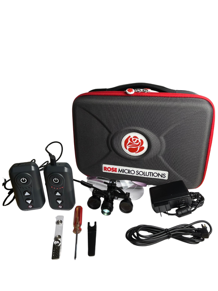 Rose Safety Frame Flip Up Loupe with PowerPack Light Kit