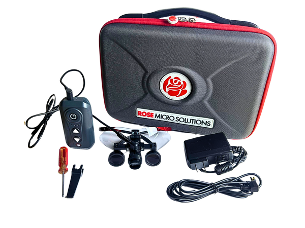 Rose Safety Frame Flip Up Loupe with PowerPack Light Kit