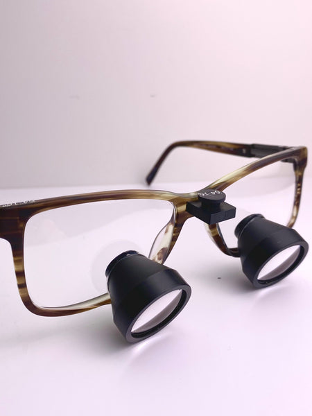 TTL 2.5x Custom Loupe on Dickies Frame-Tortoise Shell