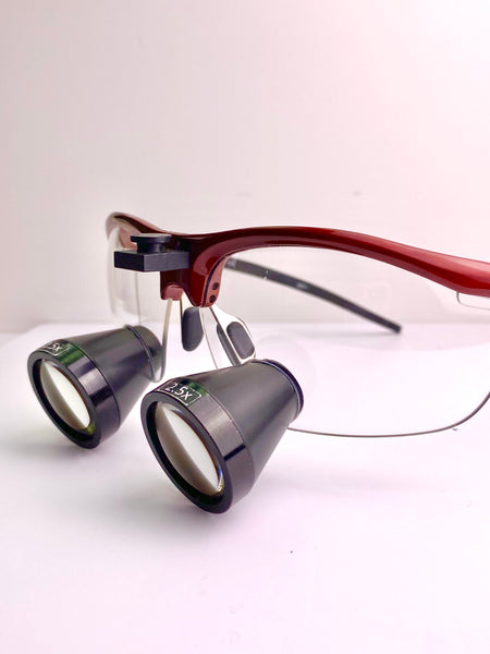 TTL 2.5x Custom Loupe on Flex Frame-Red