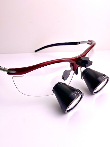 TTL 2.5x Custom Loupe on Flex Frame-Red