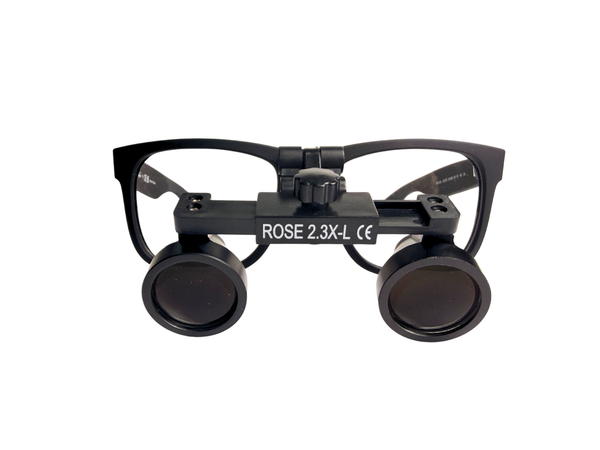 2.5x Flip Up Loupe on Ray-Ban Justin Frame
