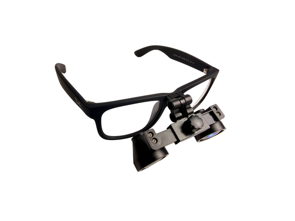 2.5x Flip Up Loupe on Ray-Ban Justin Frame