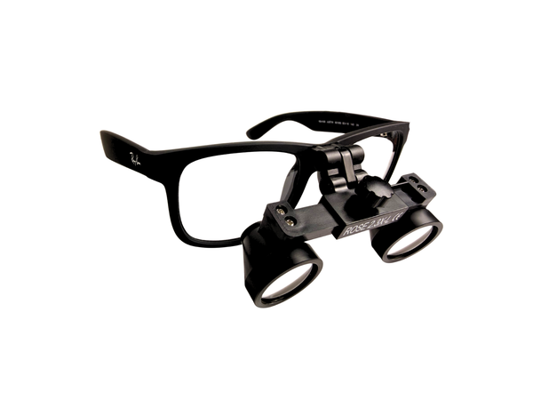 2.5x Flip Up Loupe on Ray-Ban Justin Frame